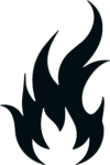 Flame Silhouette SVG Bold Blaze Vector