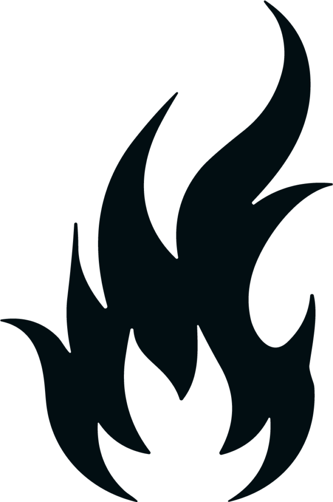 Flame Silhouette SVG Bold Blaze Vector
