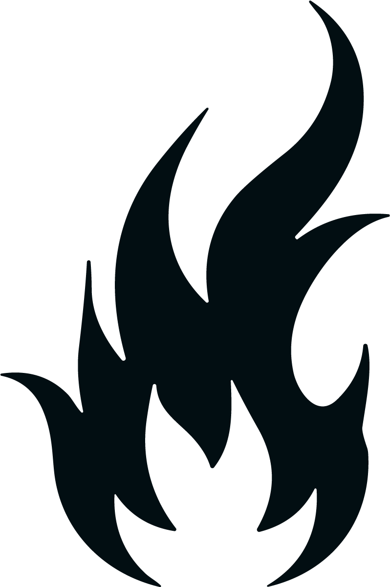 Flame Silhouette SVG Bold Blaze Vector - Image 1
