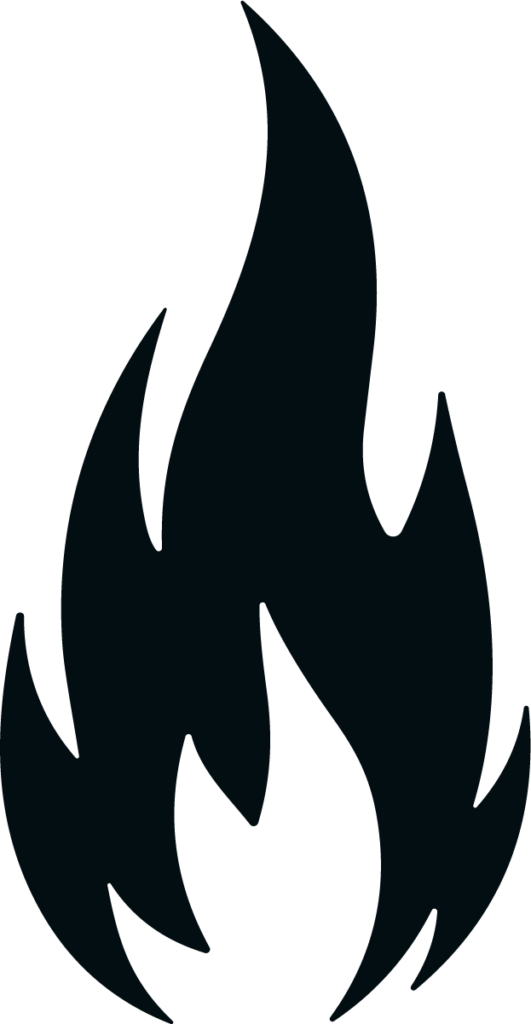 Flame Silhouette SVG Bold Blaze Vector