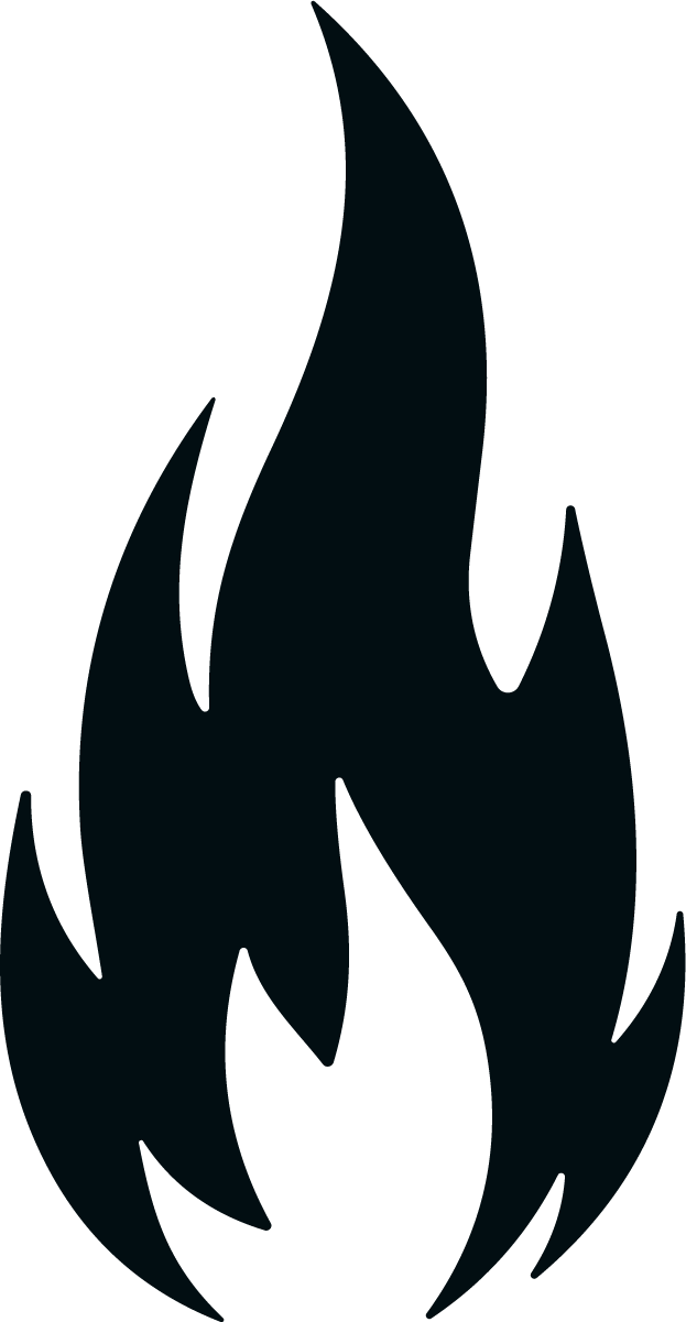 Flame Silhouette SVG Bold Blaze Vector - Image 1