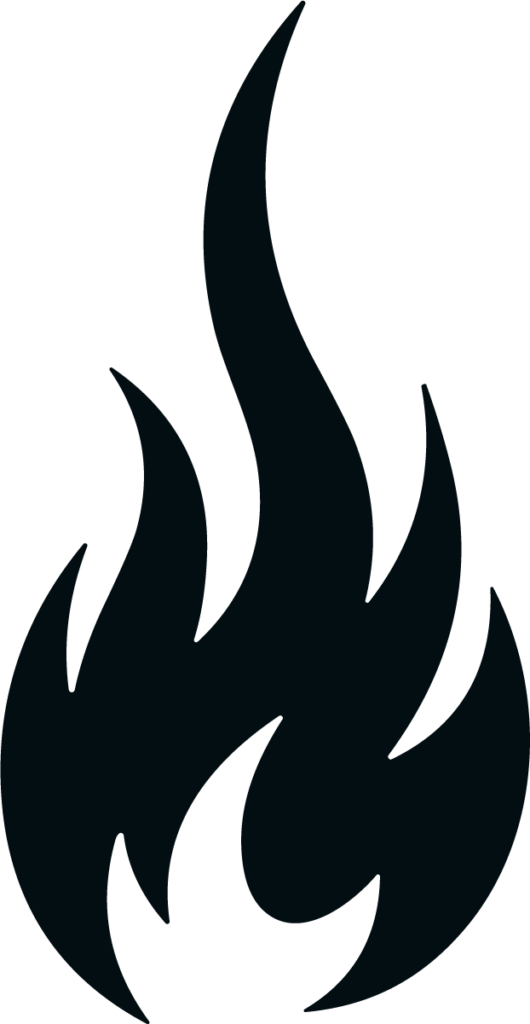 Flame Silhouette SVG Bold Blaze Vector
