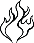 Flame SVG Bold Tribal Vector