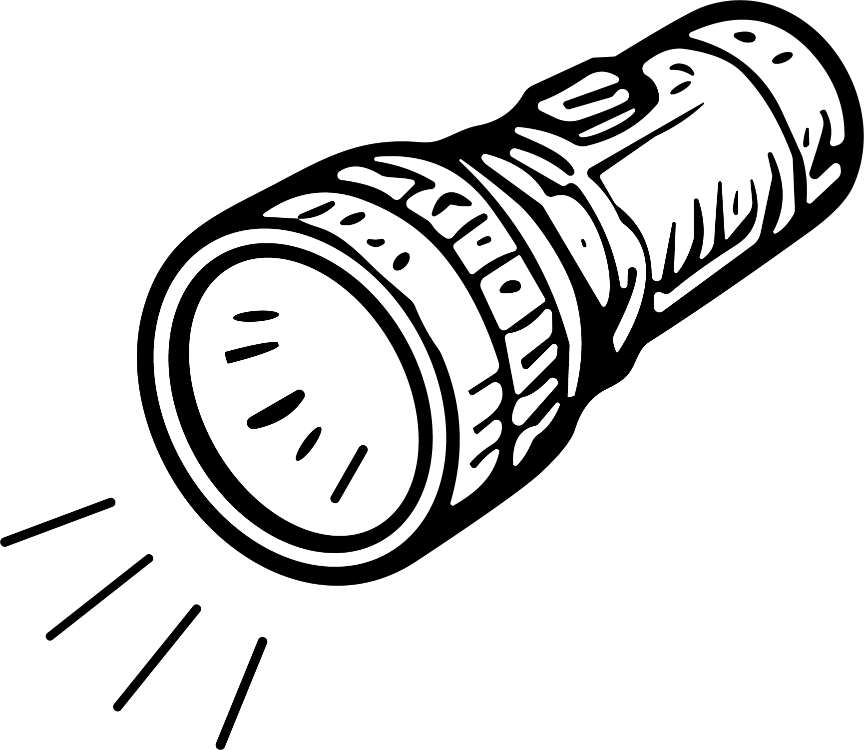 Flashlight SVG Bold Outline Vector - Image 1