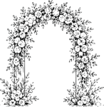 Floral Arch SVG Intricate Blossom Vector