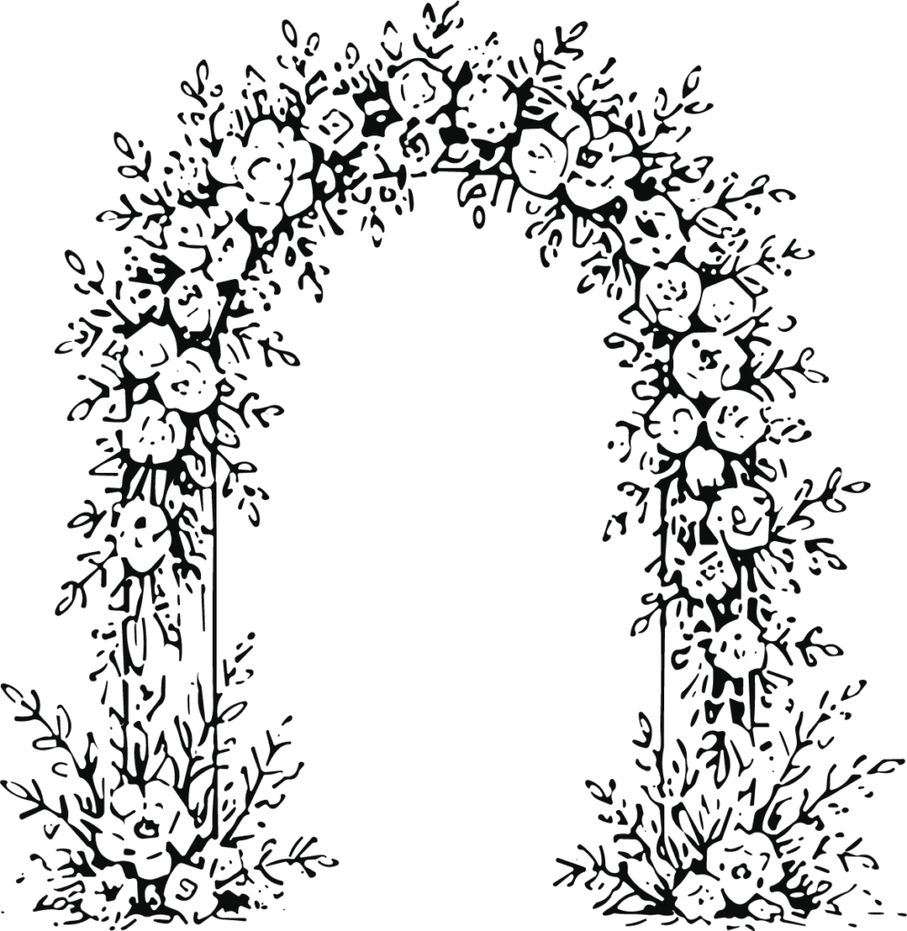 Floral Arch SVG Intricate Blossom Vector