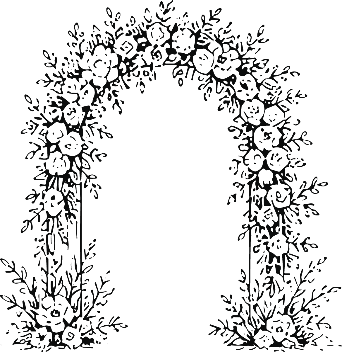 Floral Arch SVG Intricate Blossom Vector - Image 1