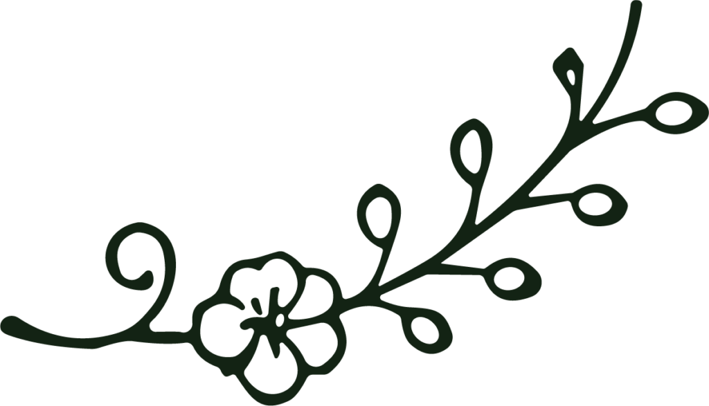 Floral Branch SVG Elegant Botanical Vector