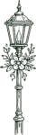 Floral Street Lamp SVG Ornate Vintage Vector