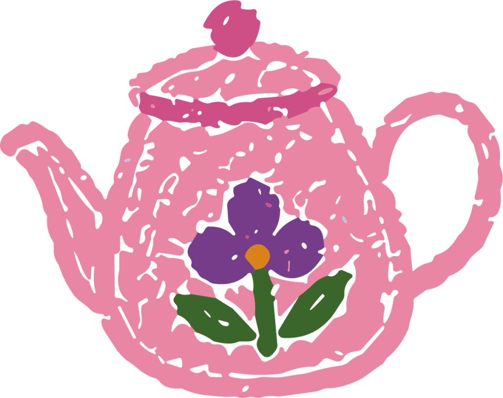 Floral Teapot SVG Sketchy Charm Vector
