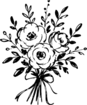 Flower Bouquet SVG Delicate Botanical Vector