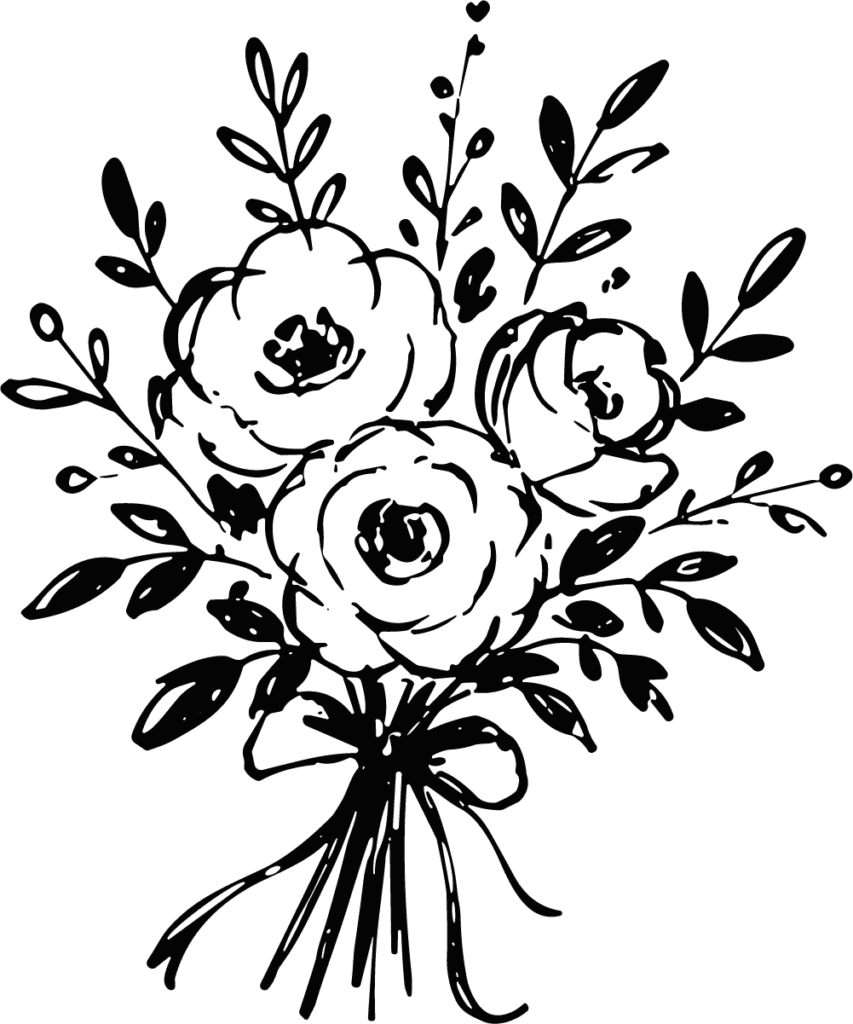 Flower Bouquet SVG Delicate Botanical Vector