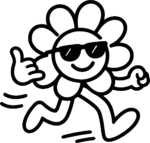 Flower Character SVG Cool Cartoon Vector