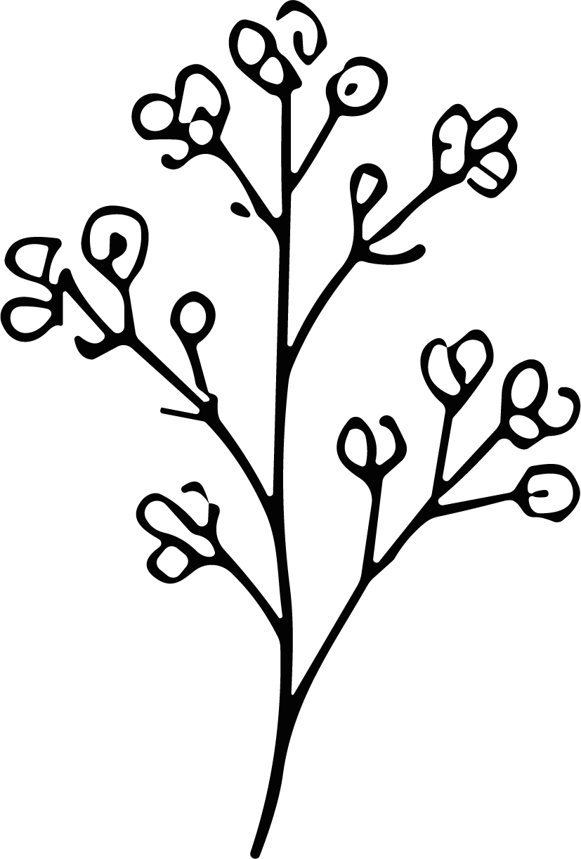 Flowering Branch SVG Delicate Botanical Vector - Image 1