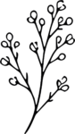 Flowering Branch SVG Delicate Botanical Vector