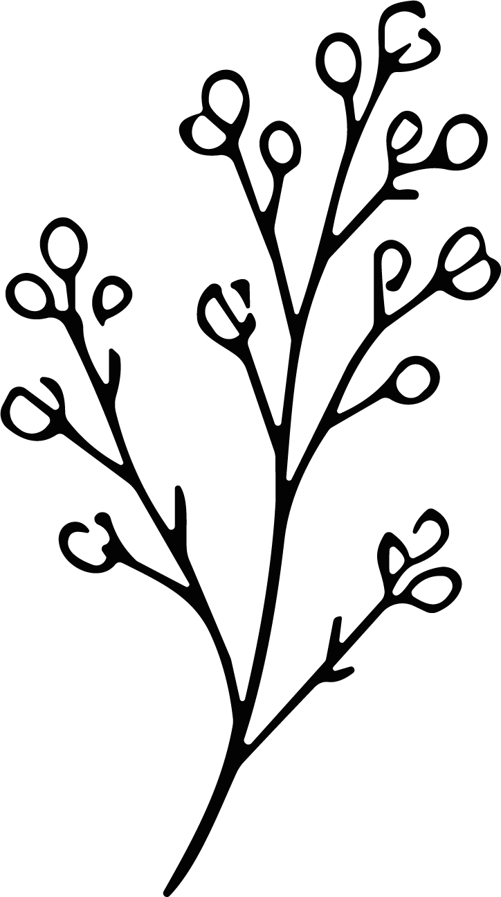 Flowering Branch SVG Delicate Botanical Vector - Image 1