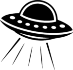 Flying Saucer SVG Beaming Abduction Vector