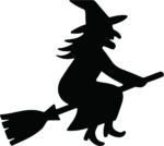 Flying Witch SVG Spooky Silhouette Vector
