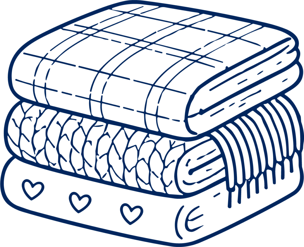Folded Blankets SVG Cozy Stack Vector