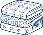 Folded Blankets SVG Cozy Stack Vector