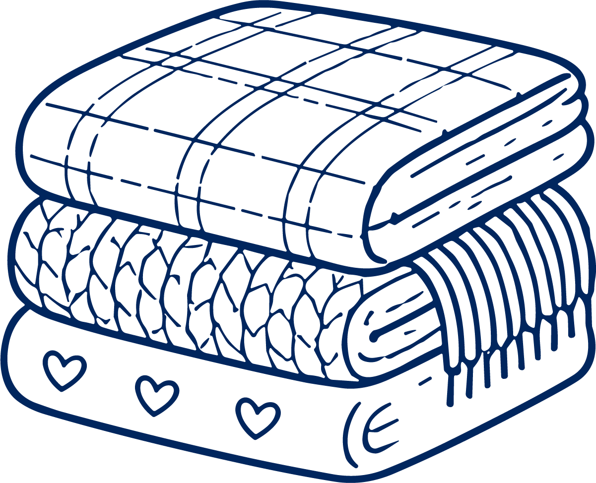 Folded Blankets SVG Cozy Stack Vector - Image 1