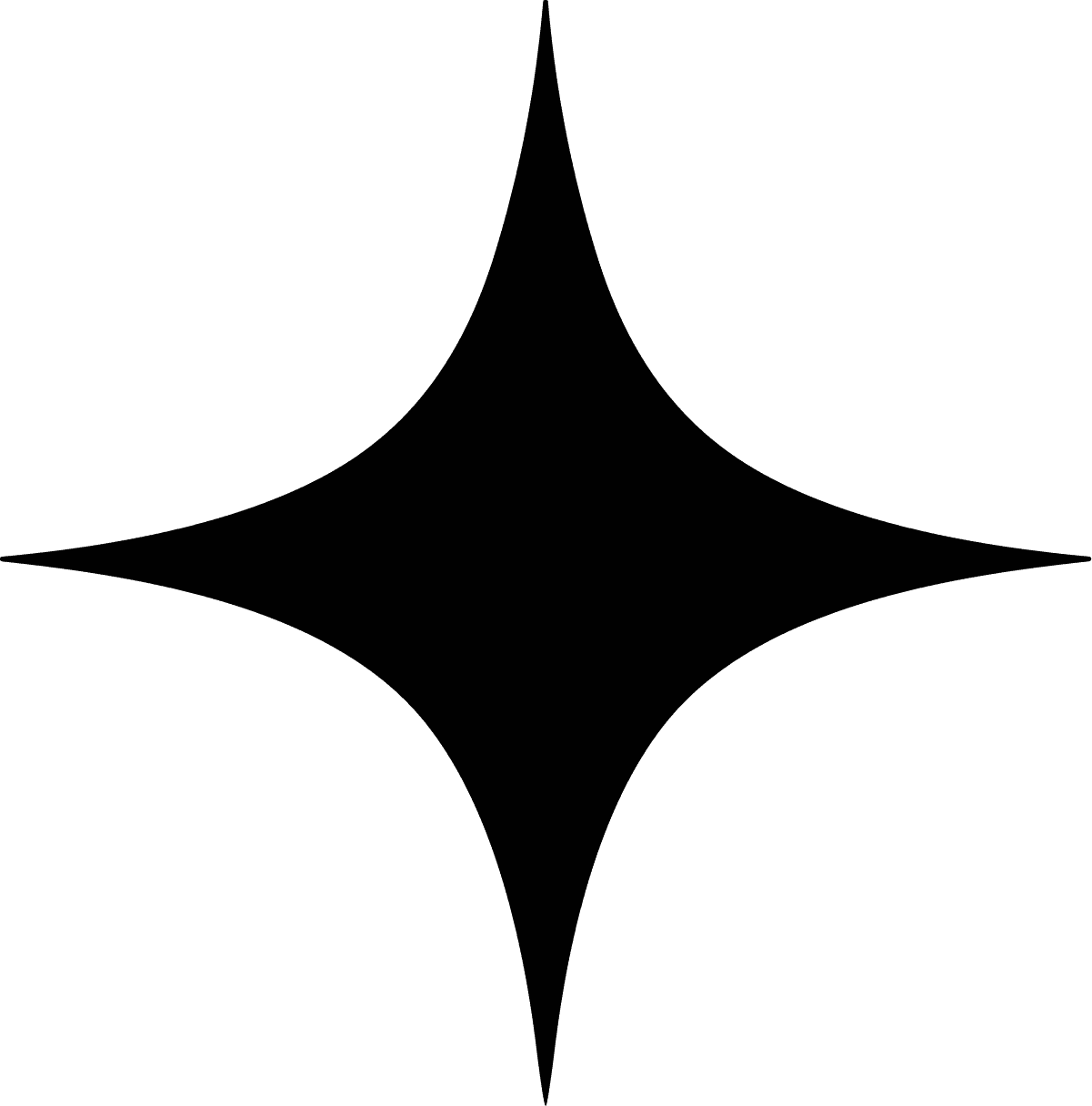 Four Point Star SVG Sharp Sparkle Vector - Image 1
