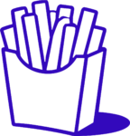 French Fries Box SVG Bold Outline Vector