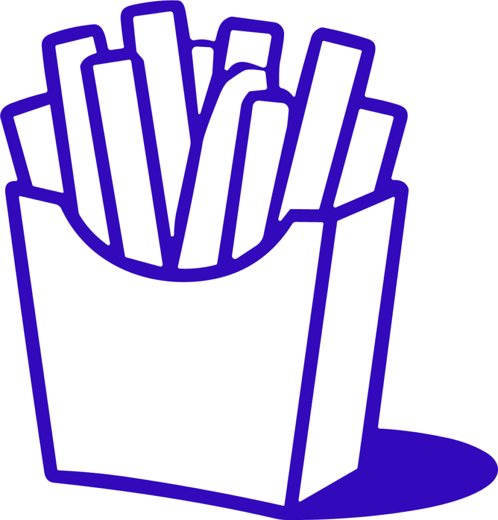 French Fries Box SVG Bold Outline Vector