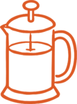 French Press SVG Bold Outline Vector