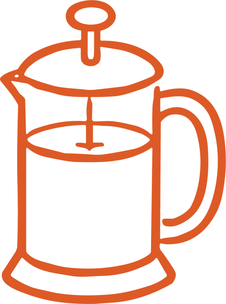 French Press SVG Bold Outline Vector