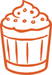 Frosted Cupcake SVG Hand-Sketched Charm Vector