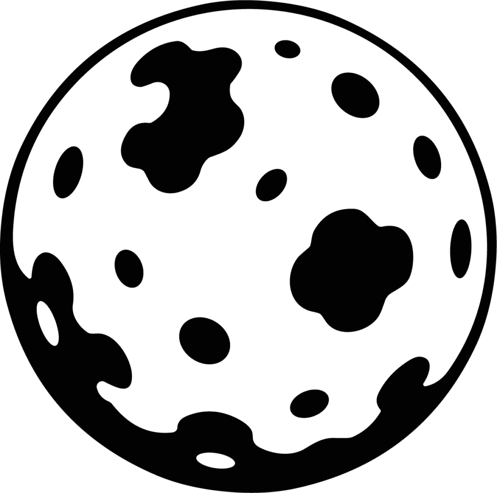 Full Moon SVG Cratered Silhouette Vector