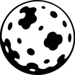 Full Moon SVG Cratered Silhouette Vector