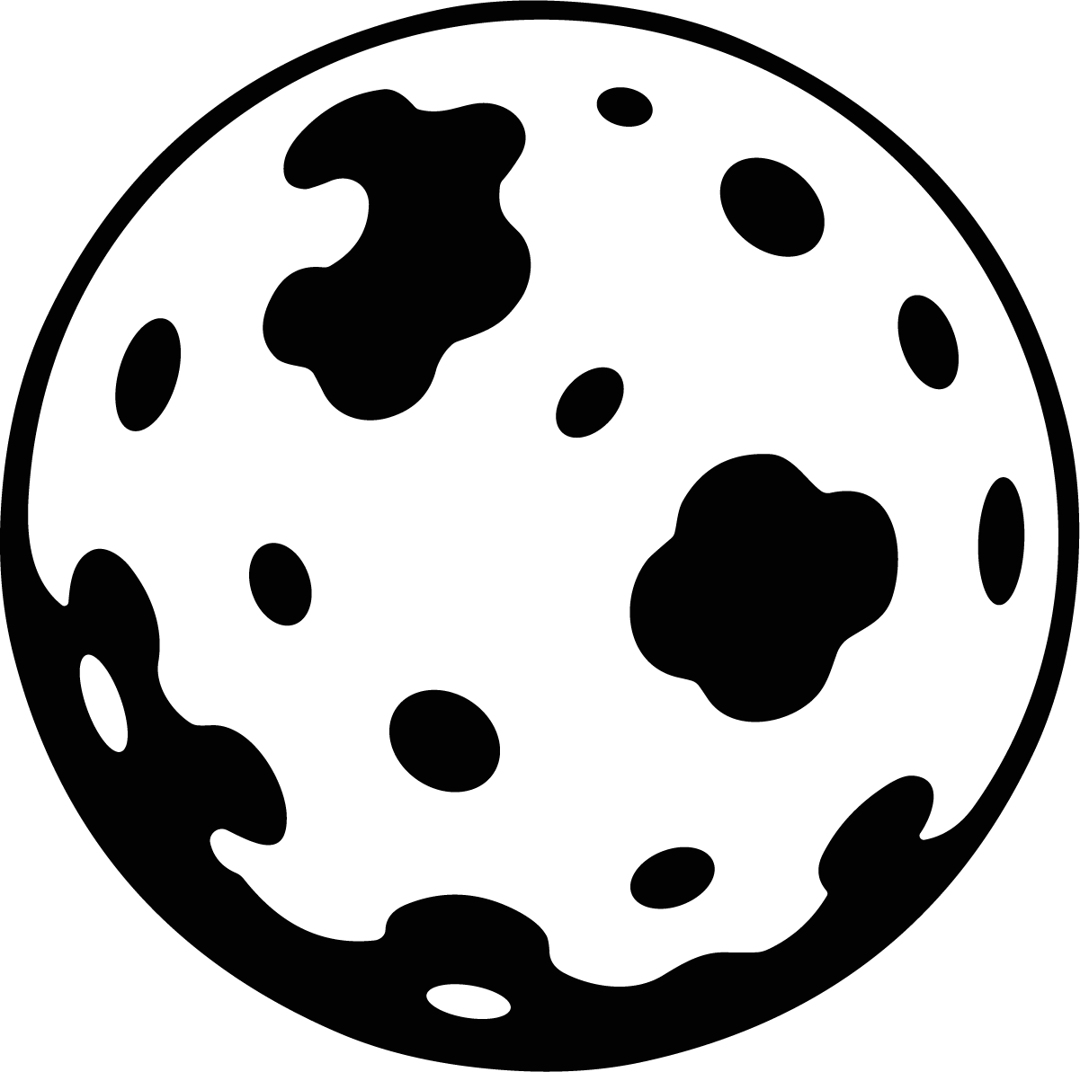 Full Moon SVG Cratered Silhouette Vector - Image 1