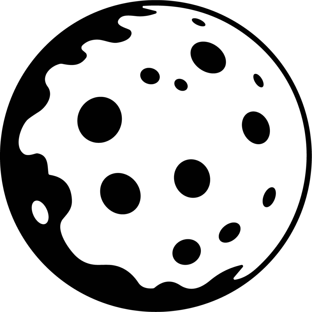 Full Moon SVG Cratered Lunar Vector