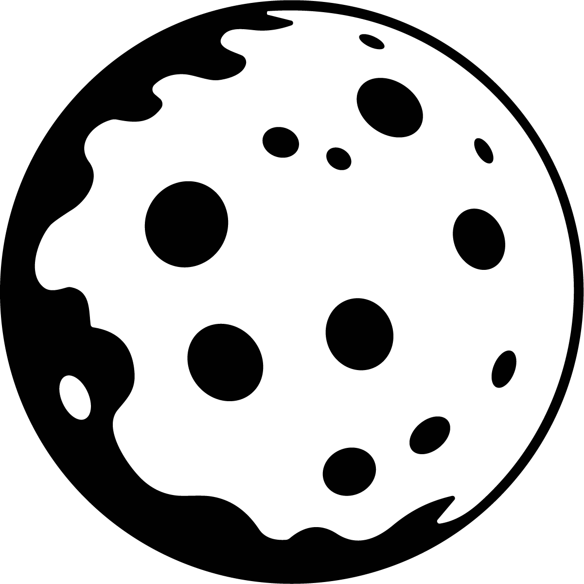 Full Moon SVG Cratered Lunar Vector - Image 1