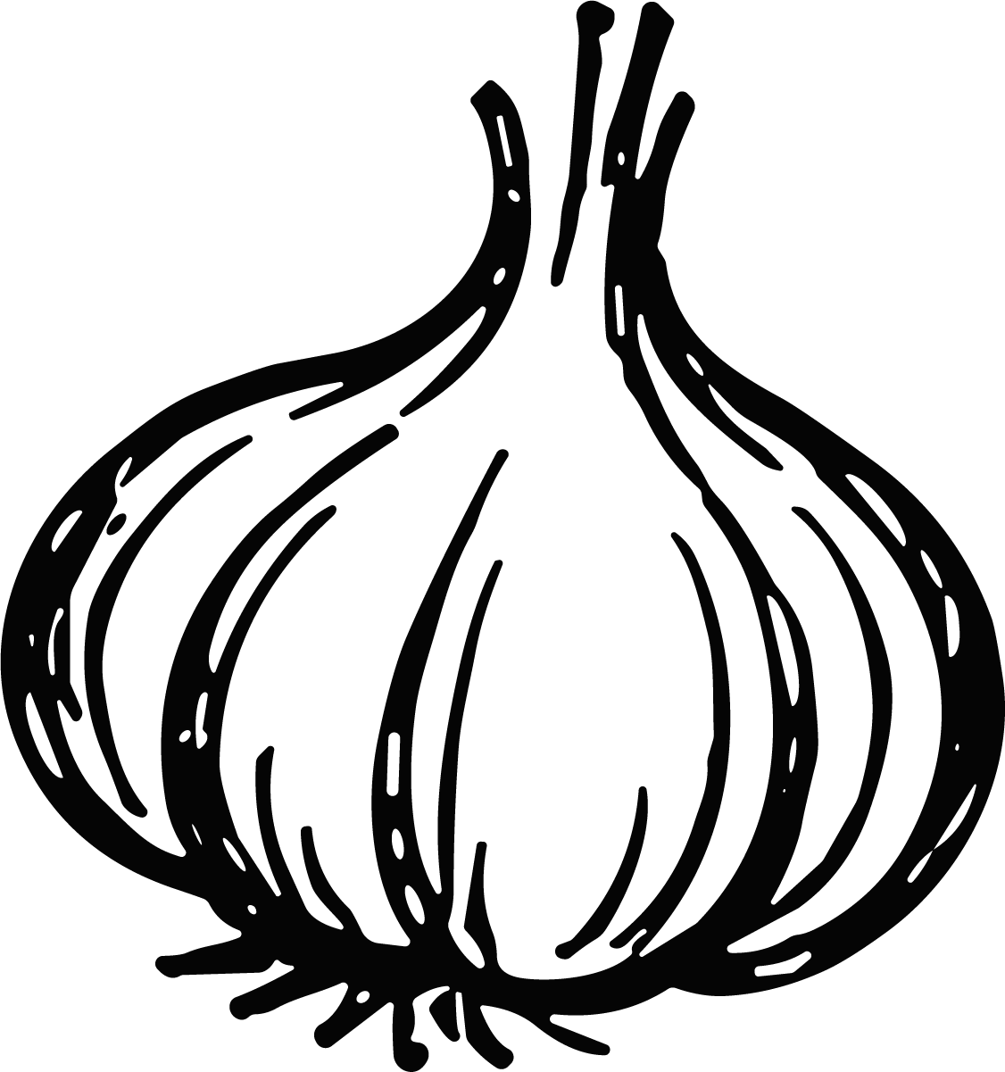 Garlic Bulb SVG Bold Sketch Vector - Image 1