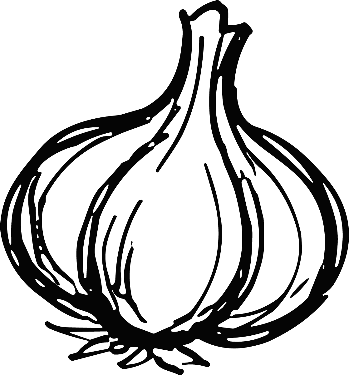 Garlic Bulb SVG Bold Outline Vector - Image 1
