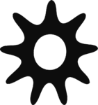 Gear Shape SVG Bold Silhouette Vector