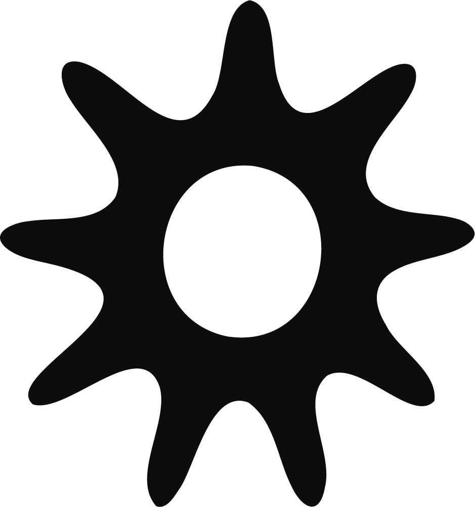 Gear Shape SVG Bold Silhouette Vector
