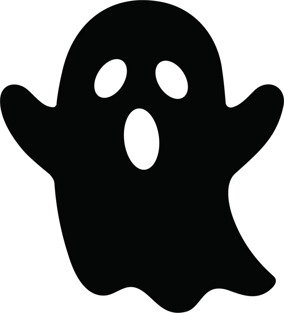 Ghost SVG Spooky Silhouette Vector