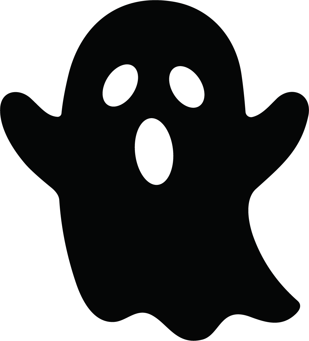 Ghost SVG Spooky Silhouette Vector - Image 1