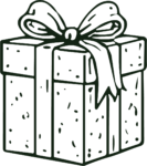 Gift Box SVG Hand-Sketched Outline Vector