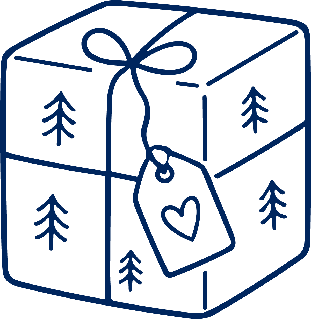 Gift Box SVG Cozy Holiday Vector - Image 1