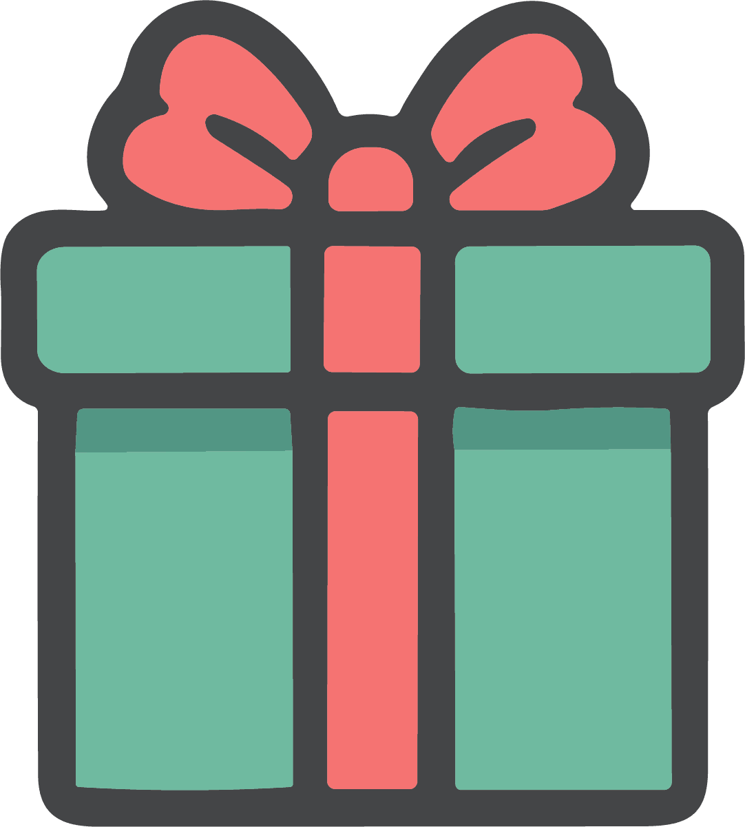 Gift Box SVG Wrapped Present Vector - Image 1