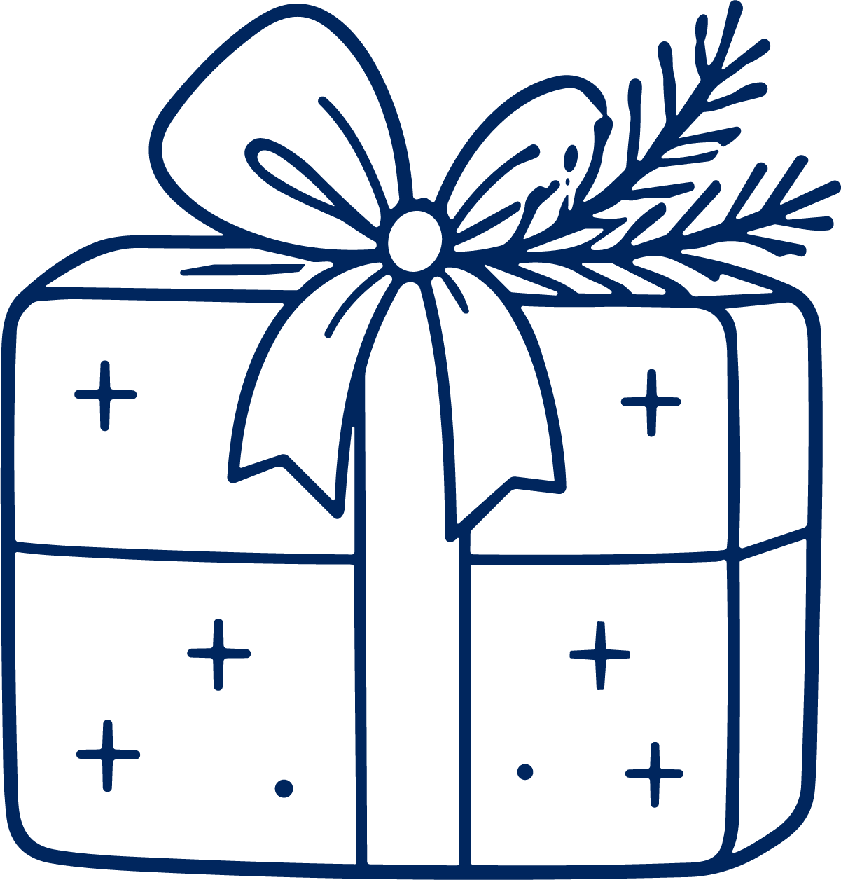 Gift Box SVG Festive Sparkle Vector - Image 1