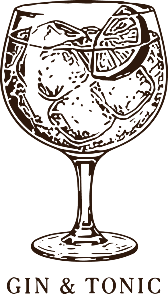 Gin And Tonic SVG Sketchy Line Vector