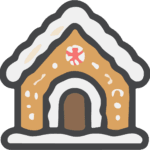 Gingerbread House SVG Frosted Holiday Vector