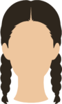 Girl With Braids SVG Simple Portrait Vector