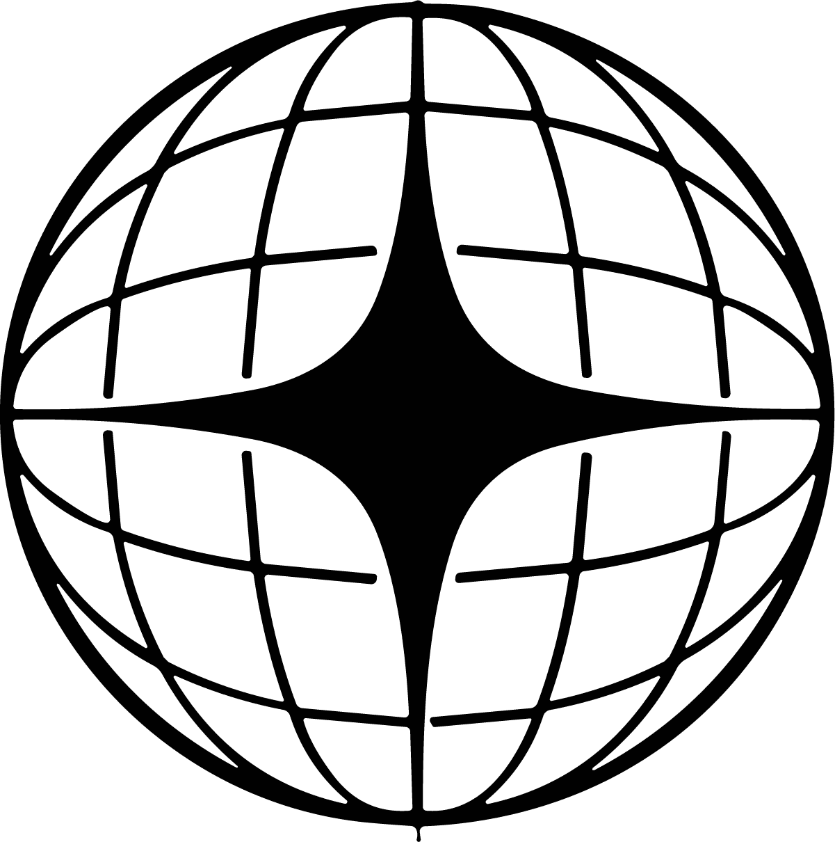 Globe Grid Sphere SVG Bold Wireframe Vector - Image 1
